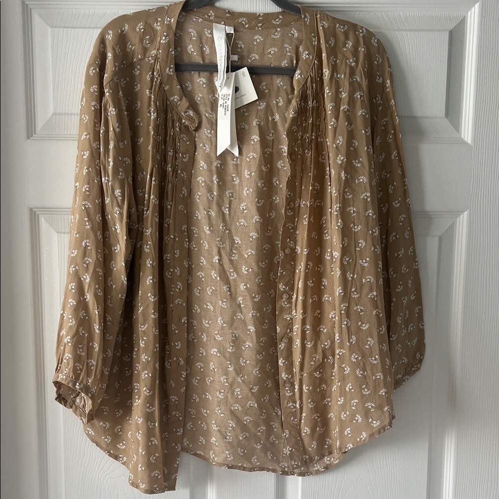 Grand & Greene Brown Floral Blouse